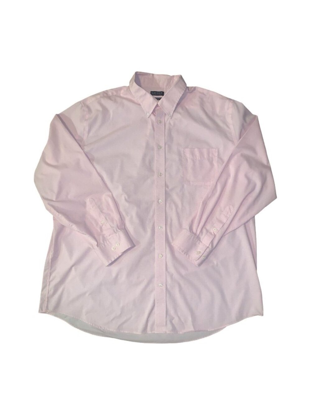 Lauren Ralph Lauren Shirt Men’s Non Iron Button Up Pink Plaid  19 27/37 Preppy